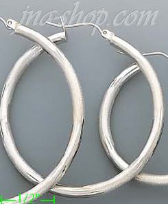 14K Gold White Hoop Earrings - Click Image to Close