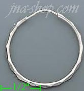 14K Gold White Hoop Earrings - Click Image to Close