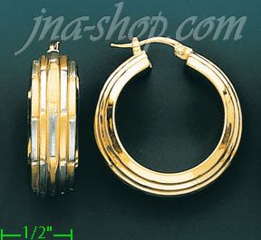 14K Gold Italian Fancy Earrings - Click Image to Close