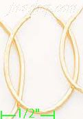 14K Gold Stamped Hoop Earrings - Click Image to Close