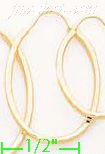 14K Gold Stamped Hoop Earrings - Click Image to Close