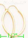 14K Gold Stamped Hoop Earrings - Click Image to Close