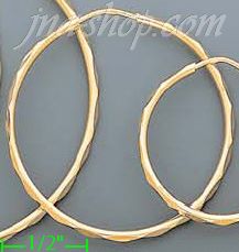 14K Gold Stamped Hoop Earrings - Click Image to Close