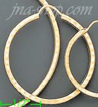 14K Gold Stamped Hoop Earrings - Click Image to Close