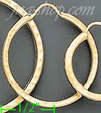 14K Gold Stamped Hoop Earrings - Click Image to Close