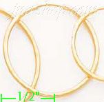 14K Gold Stamped Hoop Earrings - Click Image to Close