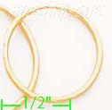 14K Gold Stamped Hoop Earrings - Click Image to Close