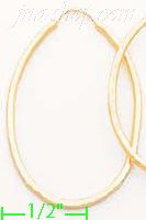 14K Gold Stamped Hoop Earrings - Click Image to Close