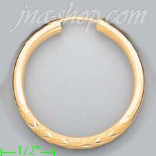 14K Gold Dia-Cut Hoop Earrings - Click Image to Close