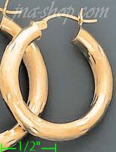 14K Gold Dia-Cut Hoop Earrings - Click Image to Close