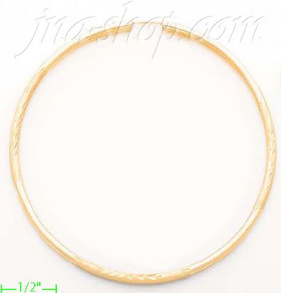 14K Gold Dia-Cut Hoop Earrings - Click Image to Close