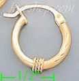 14K Gold Dia-Cut Hoop Earrings - Click Image to Close