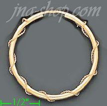 14K Gold Dia-Cut Hoop Earrings - Click Image to Close