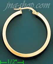 14K Gold Italian Fancy Hoop Earrings - Click Image to Close