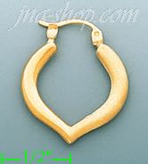 14K Gold Hollow Earrings - Click Image to Close