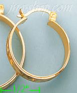 14K Gold Swiss Cut & Designed Hoop Earrings - Click Image to Close