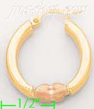 14K Gold Fancy Hoop Earrings - Click Image to Close