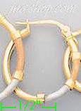 14K Gold Fancy Hoop Earrings - Click Image to Close