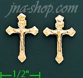 14K Gold Light Mini Earrings - Click Image to Close