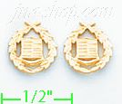 14K Gold Light Mini Earrings - Click Image to Close