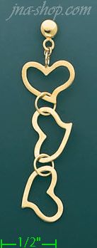 14K Gold Fancy Hoop & Dangling Earrings - Click Image to Close