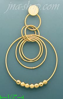 14K Gold Fancy Hoop & Dangling Earrings - Click Image to Close