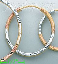 14K Gold Dia-Cut Hoop Earrings - Click Image to Close