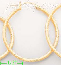 14K Gold Fancy Hoop & Bead Earrings - Click Image to Close