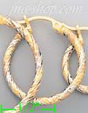 14K Gold Fancy Hoop & Bead Earrings - Click Image to Close