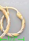 14K Gold Fancy Hoop & Bead Earrings - Click Image to Close