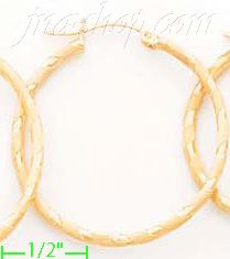 14K Gold Fancy Hoop & Bead Earrings - Click Image to Close