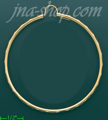 14K Gold Fancy Hoop Earrings - Click Image to Close