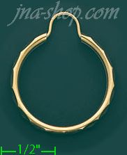 14K Gold Fancy Hoop Earrings - Click Image to Close