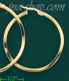 14K Gold Fancy Hoop Earrings - Click Image to Close