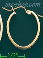 14K Gold Razor-Cut Hoop Earrings - Click Image to Close