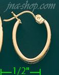 14K Gold Razor-Cut Hoop Earrings - Click Image to Close