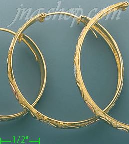 14K Gold 3Color Hoop Earrings - Click Image to Close