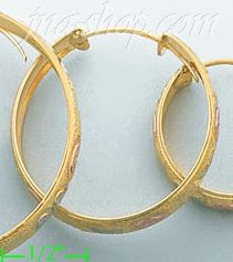 14K Gold 3Color Hoop Earrings - Click Image to Close