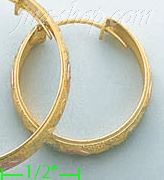 14K Gold 3Color Hoop Earrings - Click Image to Close