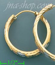 14K Gold 3Color Hoop Earrings - Click Image to Close