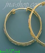 14K Gold 3Color Hoop Earrings - Click Image to Close