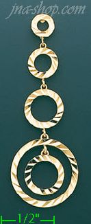 14K Gold Dangling Earrings - Click Image to Close