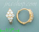 14K Gold Assorted CZ Earrings - Click Image to Close