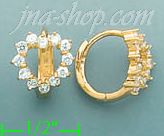 14K Gold Assorted CZ Earrings - Click Image to Close