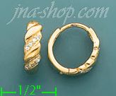 14K Gold Assorted CZ Earrings - Click Image to Close