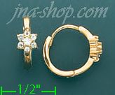 14K Gold Assorted CZ Earrings - Click Image to Close