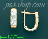 14K Gold Assorted CZ Earrings - Click Image to Close