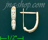 14K Gold Assorted CZ Earrings - Click Image to Close