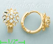 14K Gold Assorted CZ Earrings - Click Image to Close