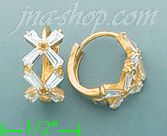 14K Gold Assorted CZ Earrings - Click Image to Close